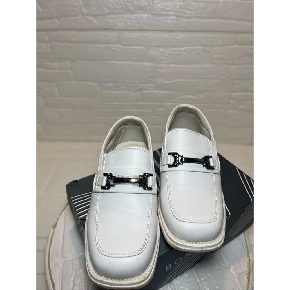Toddler white dress shoes genuine leather